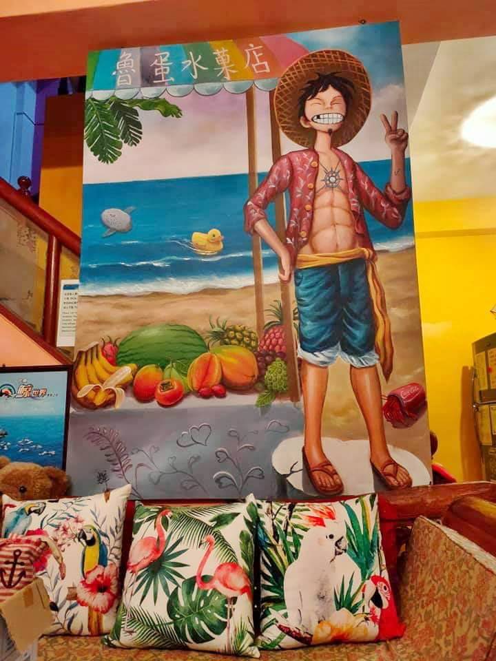 市區海邊海民宿照片： 滷蛋水果店  客人手機