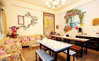 花園玫瑰民宿照片： 餐廳(交誼廳)