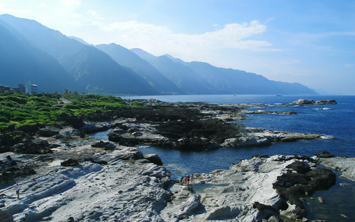 石梯坪。遠眺遼闊太平洋景觀